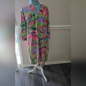 Vibrant Multicolor Swirl Dress